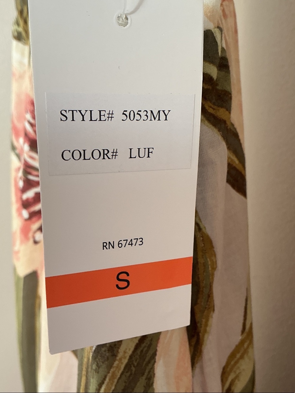 NWT Taylor Floral Tiered Dress Sz S Cream, Pink & Green Cotton Spaghetti Straps - Picture 7 of 13